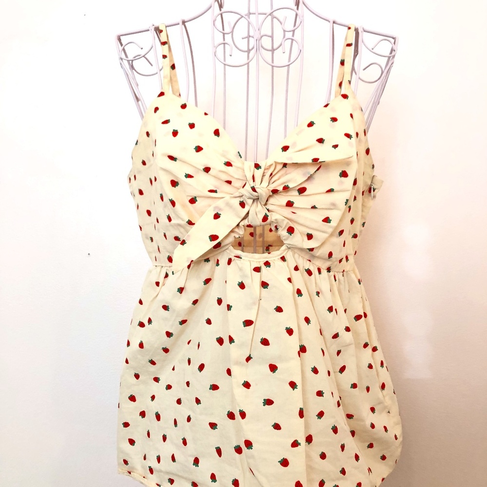 Madewell mini strawberries tank